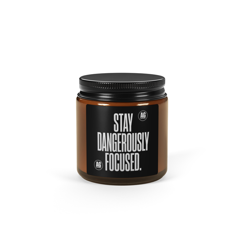 Dangerously Focused Amber jar soy candle